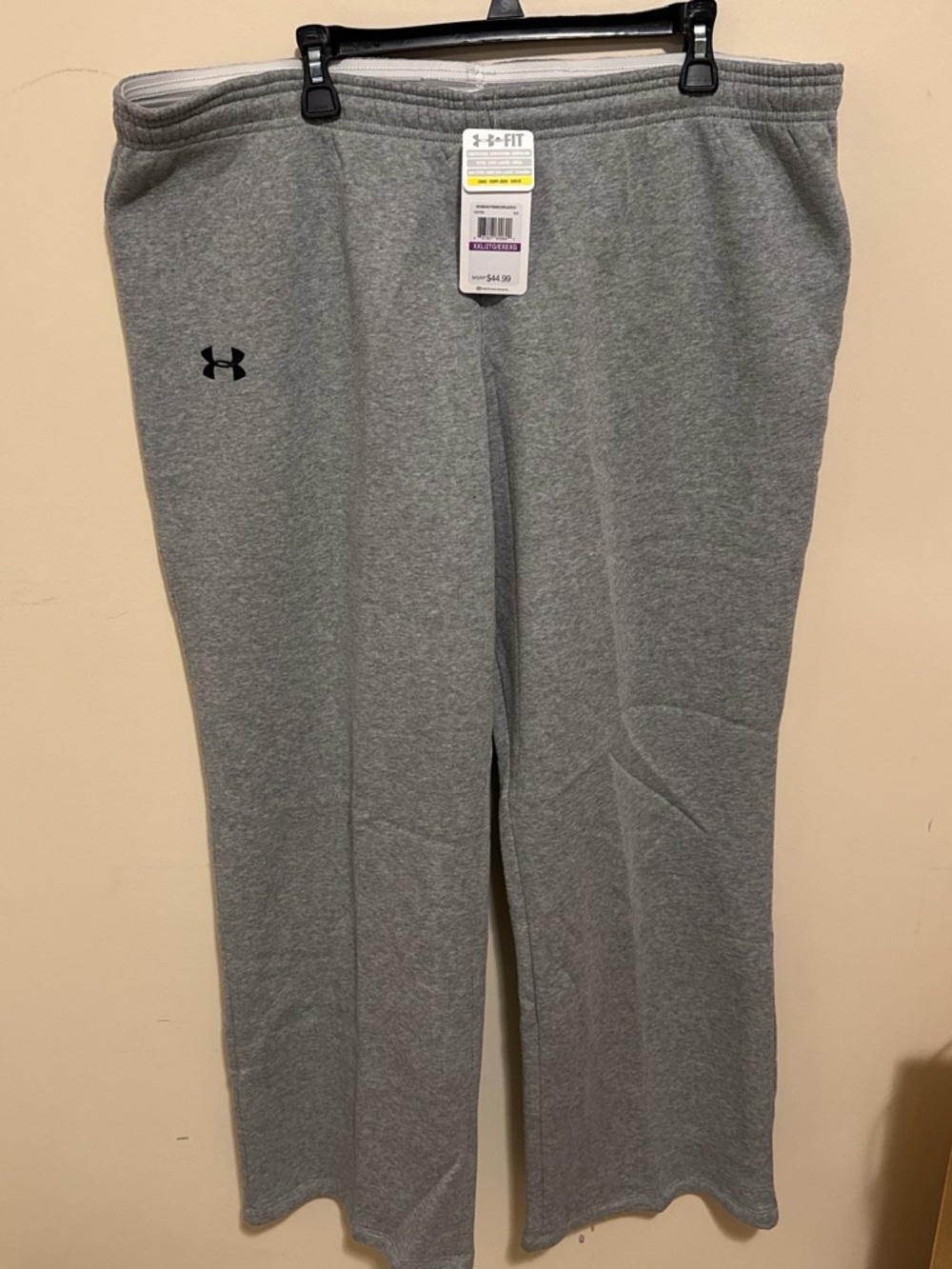Under Armour Kids Gray Athletic Sweatpants with Logo